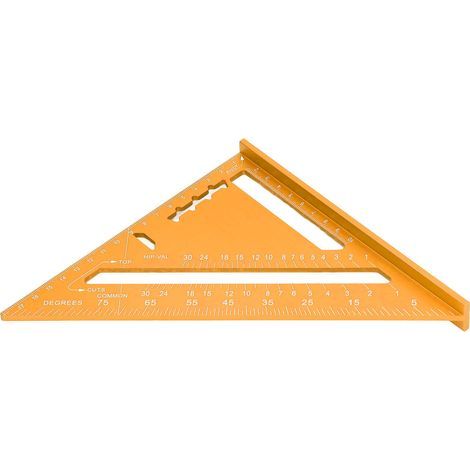 Dreieck für Holzbearbeitung, elektrophoretische Lackierung auf Aluminiumlegierung, transparente Skala, quadratisches Gold für Schreinerarbeiten (1/5)