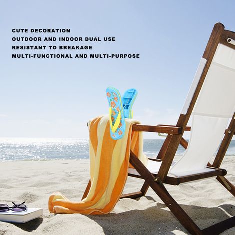 Serviettes de plage mignonnes en plastique, pinces coupe-vent pour transats, accessoires de piscine (1/5)