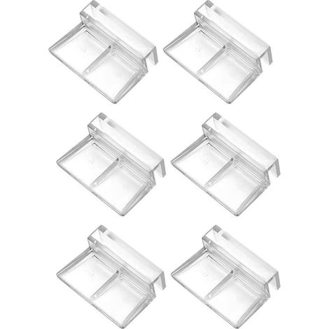 Soporte acrílico para acuario, clips para tapa de acuario, soporte transparente para acuario, para pecera, clips para tapa de acuario, 6 mm, 6 unidades (1/5)