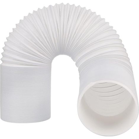 Tuyau Climatiseur Mobile, Diamètre 150mm Tuyau d'Evacuation en PVC Flexible Tube De Ventilation Longueur de 2M Universel Tuyau Kit Pour Climatiseur Mobile Extracteur d'Air Sèche-linge (1/4)