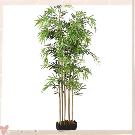 358990 Bambou artificiel 1095 feuilles 150 cm vert (1/5)