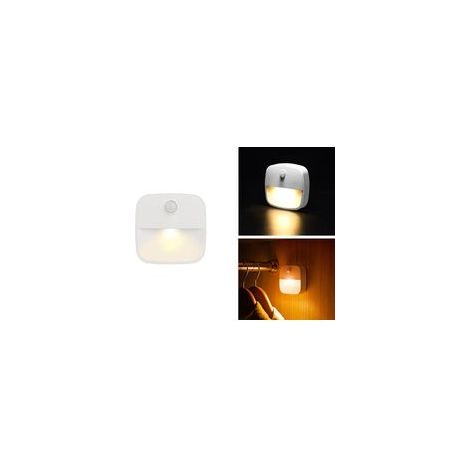 LED-Nachtlicht mit Bewegungsmelder – Weißer Netzstecker, Licht- und Radarerkennung, Energiesparmodus – Crezuo
