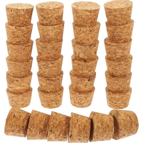 30 bouchons liège, 26x21x20 mm, coniques - pour vin et bière (1/5)