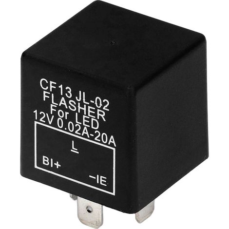 Elektronisches 3-poliges Blinkrelais für LEDs, Blinkersteuerung, normalerweise offen, DC 12V, kompatibel mit Autos und Motorrädern, hohe Stabilität. (1/5)