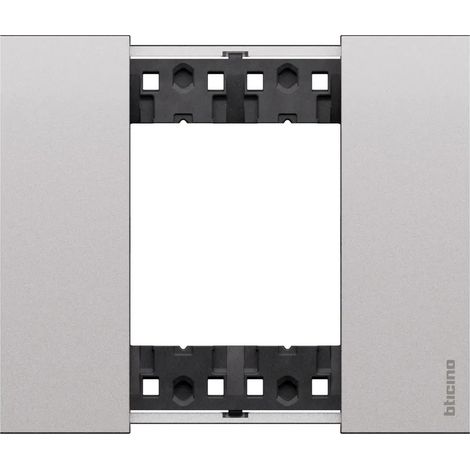 Bticino placca 2P steel living now KA4802KS