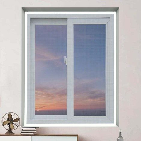 Mosquitera autoinstalable con velcro de 100x120 cm, invisible, para puertas y ventanas - KZQ