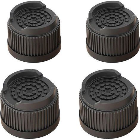 Lot de 4 lève-meubles silencieux, base antidérapante, hauteur réglable, fixation rapide, compatibles avec les chaises et les lits, ronds noirs multicolores, hauteur 2. (1/5)