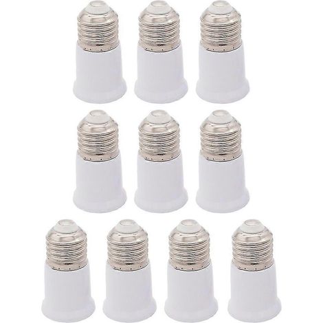 Lot de 10 rallonges E27 vers E27 pour ampoules LED - Adaptateur d'extension flexible (1/2)