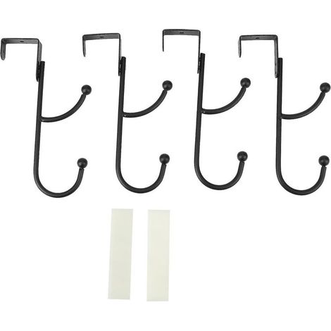 decorative over-the-door hooks compatible with coats, hoodies, hats, scarves. (1/5)