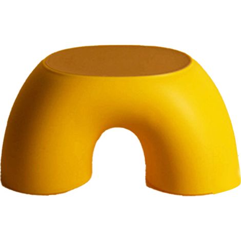 Babyhocker aus Kunststoff, rutschfester Hocker, Mehrzweck-Trittschemel fürs Badezimmer, gelb (1/5)