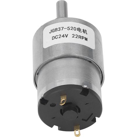 Moteur à engrenages à vis sans fin autobloquant, bobine en laiton à torsion élevée, réduction de vitesse, moteur CC 24 V, 22 tr/min (1/5)