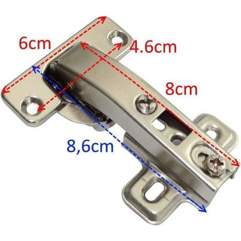 Charnières Invisibles 90° - Lot 4 clipsables 35mm - Amortisseur porte meuble angle (1/5)