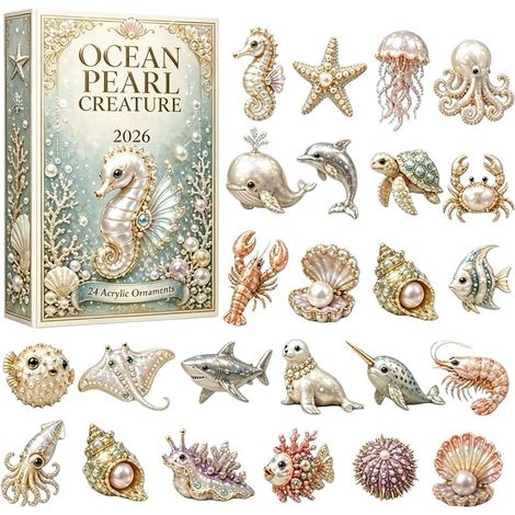 Calendrier de compte à rebours des créatures marines 2026 24 jours de Noël (1/5)