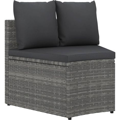 Maison Exclusive - 2-tlg. Garten-Sofagarnitur mit Auflagen Poly R