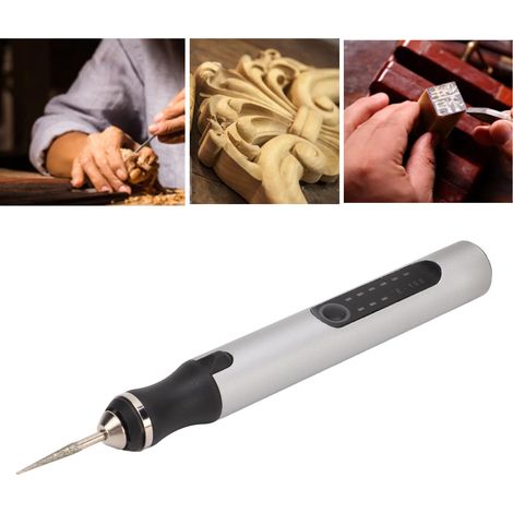 Mini meuleuse électrique rechargeable USB pour la gravure, le polissage et le meulage stylo de polissage électrique (argenté) (1/5)