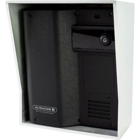 Platine de rue 600mètres autonome individuelle sans-fil longue distance - UltraCOM2 NOIRE 600-SOLO + visière Argentée (1/5)