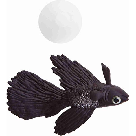 Décoration d'aquarium amusante en silicone, petit poisson artificiel, ornement pour aquarium, poisson betta brun (1/5)