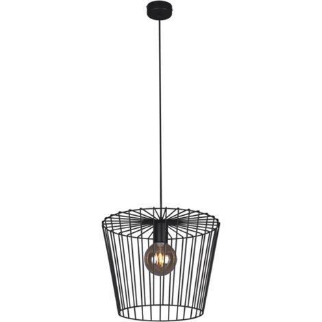 Suspension loft noire grille métal Ø33 E27 Kaja SOUL (1/3)