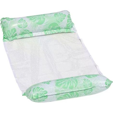 Silla inflable 4 en 1 para piscina para adultos, XL 127x70cm, PVC reforzado verde, hamaca de agua, colchón de aire, flotador para piscina, ideal para vacaciones y playa. (1/5)