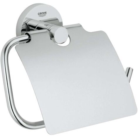 Dérouleur de papier toilette mural en métal chromé – Finition GROHE StarLight – Fixation invisible – Dimensions 167x119x44mm (1/5)