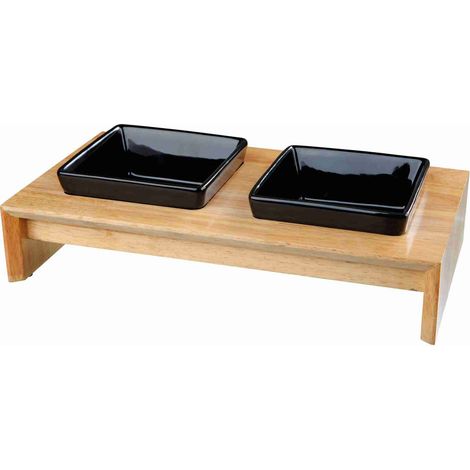 Schüssel-Set, Keramik/Holz 0,4l/13 cm (1/2)