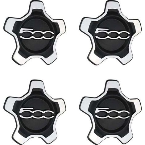 Lot de 4 Enjoliveurs de Roue Anti-Poussière Compatible Piaggio 500X 2016-2022 Argent (1/4)