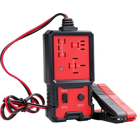 Testeur de relais de voiture 12 V électronique, testeur de relais portable avec clips, appareil de diagnostic relais pour bateau, moto, outil de diagnostic pour installations industrielles (1/5)