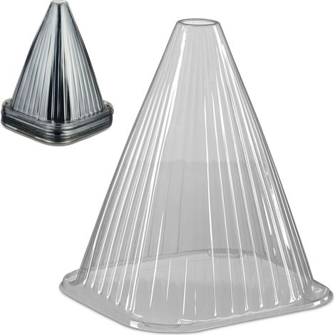 Lote de 10 campanas para ensalada de plástico 22 x 19 x 19 cm protección microclima jardín de plástico gris 130016085 (1/3)