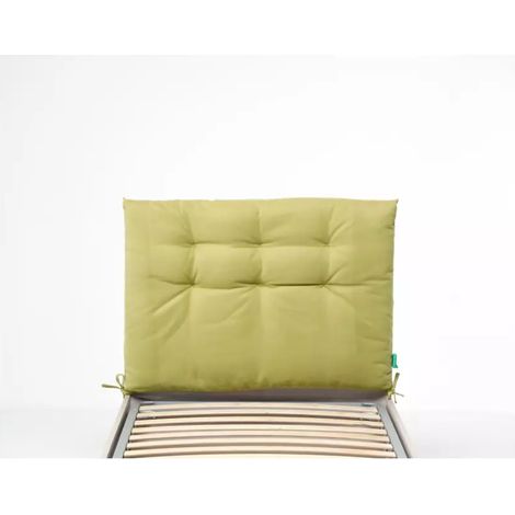 testiera singola in tessuto trapuntato "soffy" verde 90 cm
