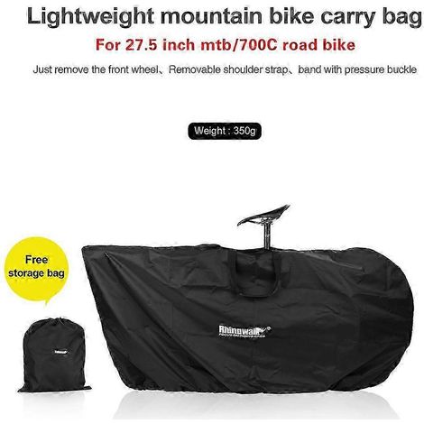 Housse de transport portable pour vélo compatible avec les VTT/vélos de randonnée 700C de 26 à 27,5 pouces (1/5)