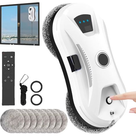 Robot de nettoyage de fenêtres, fonction de pulvérisation automatique, fonctionnement par télécommande, 5600PA (1/2)