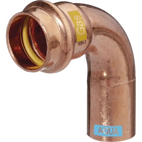 HS AQUAGAS V Bogen 35 x 35 mm 452103535 Kupfer, 35 x 35 mm, 90Grad, AG/IG