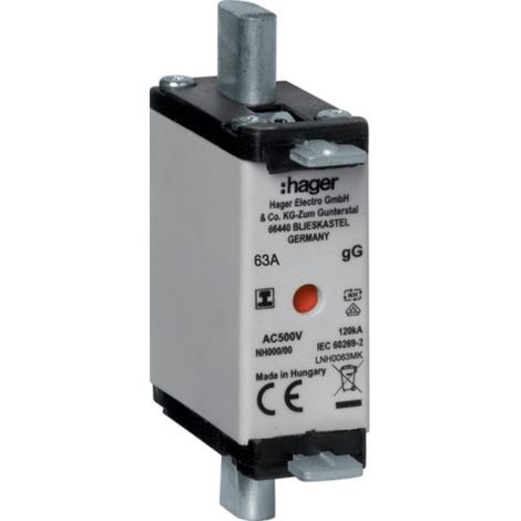 Fusible NH000 gG, 500 V, cosse de poign'Š¢e isol'Š¢e
