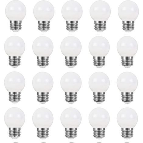 E27 G45 Ampoule LED 2 W Blanc Chaud Imperméable Guirlande Lumineuse Intérieur et Extérieur pour Noël Halloween Décoration de Fête de (1/4)