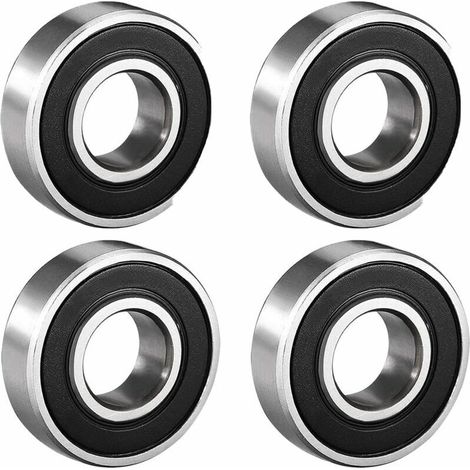 4 Stück 6001-2RS doppelt abgedichtete Kugellager 12 mm x 28 mm x 8 mm Kohlenstoffstahl Z1 DE (1/5)
