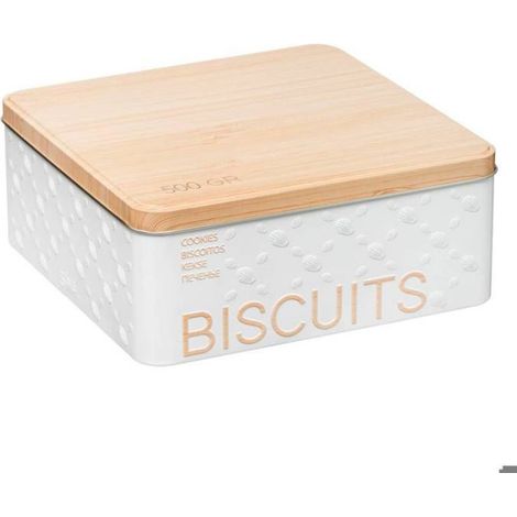 Boîte biscuits métal "Scandinave Nature" blanc - 5 five simply smart (1/5)