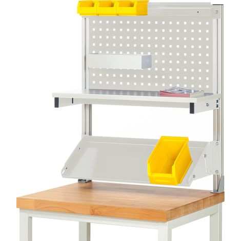 Rau System-Aufbau (Komplettset-01 B750 mm), zur Montage auf Arbeitsplatte, RAL7035 (1/2)