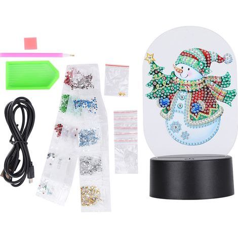 3D-LED-Diamantmalerei-Lampe zum Selbermachen – Weihnachtsdekoration mit Touch-Sensor und USB-Nachtlicht für Zuhause (1/5)