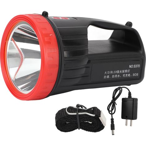 Lampe torche LED étanche projecteur de travail avec batterie externe USB rechargeable pour camping prise US 110-240V (1/5)