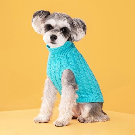 Jersey para perro, Cuello alto suave para cachorros, Abrigo para perro, Ropa de punto, Jersey liso para perro, Talla XL, Gris oscuro (1/5)