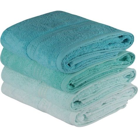 Set di 4 asciugamani da bagno - 70 x 140 cm - Verde menta
