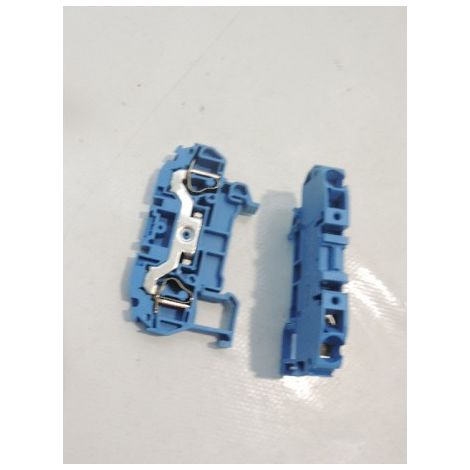 Bloc de jonction bleu pour fil 6mm² pas de 8mm ressort 41A D6/8.N.2L ABB 1SNA290083R2600