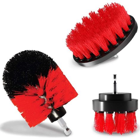 Ensemble de brosses multifonctions pour perceuse, outil de nettoyage polyvalent pour carrelage de cuisine et salle de bain, joints de carrelage, sols, baignoire, douche et lavabo, acier allié durable (1/5)