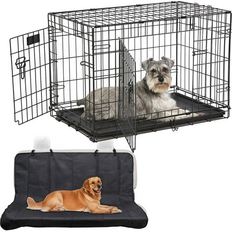 JAULA DE PERRO P70396A + FUNDA DE ASIENTO PARA PERROS (1/5)