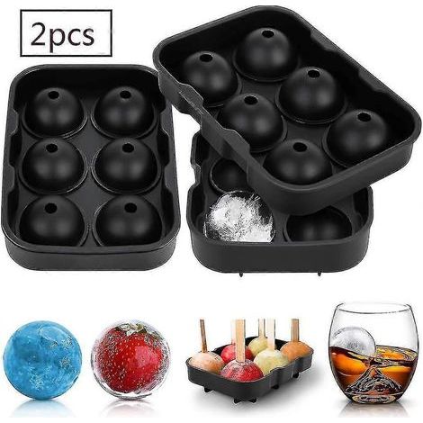2 BPA-freie Silikon-Eiswürfelformen, 6 Fächer, für Whisky (1/4)