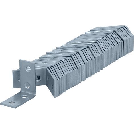 Lot de 30 équerres de chaise 30x30x15mm - Connecteur d'angle galvanisé & bleu passivé - Équerre de meuble avec excellente protection contre la corrosion, stable et durable - Montage facile (1/4)