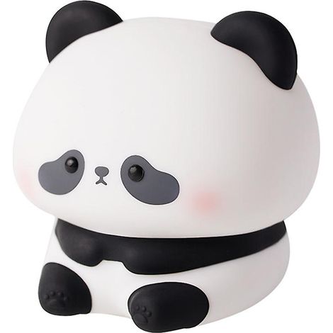 Veilleuse en silicone en forme de grande tête de panda - Lampe de chevet tendance - Cadeau d'anniversaire ou de Noël (1/5)