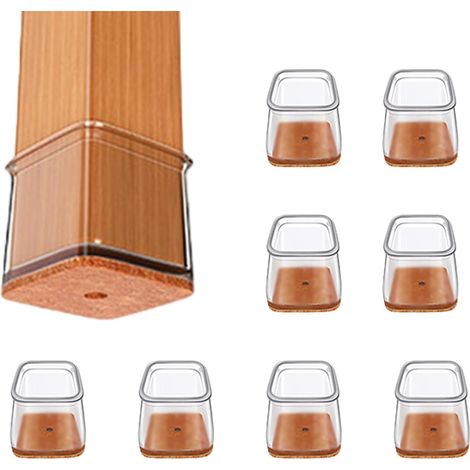 Lot de 8 protège-pieds meubles, en silicone antidérapant, pour chaises (1/5)