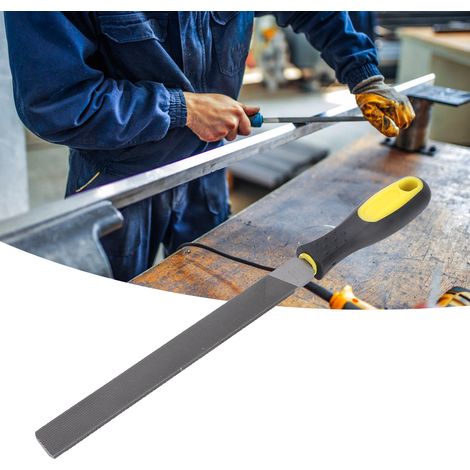 8-Zoll-Flachstahlfeile mit Griff zum Schärfen und Formen von Metall, grobzahnig (1/5)