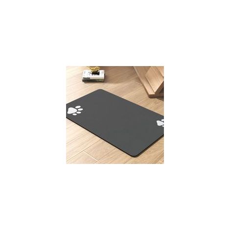 Tapis d'alimentation pour animaux - Tapis absorbants pour gamelles d'eau et de nourriture pour chiens - Tapis distributeurs anti-taches à séchage rapide - Accessoires pour chiens - Gamelles pour chien (1/5)